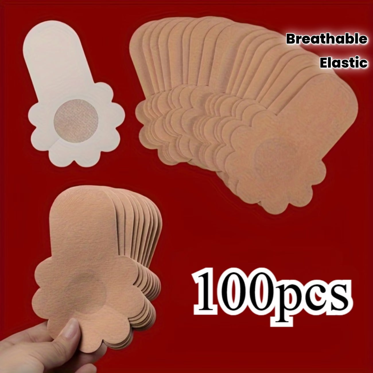 100pcs Invisible Breast Lift Bra Breathable Elastic Anti-Sagging Breast Lift Tape