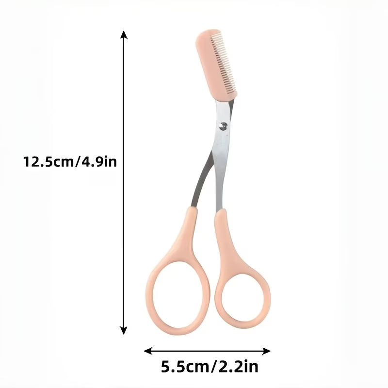 Ambidextrous Eyebrow Trimmer with Built-In Comb