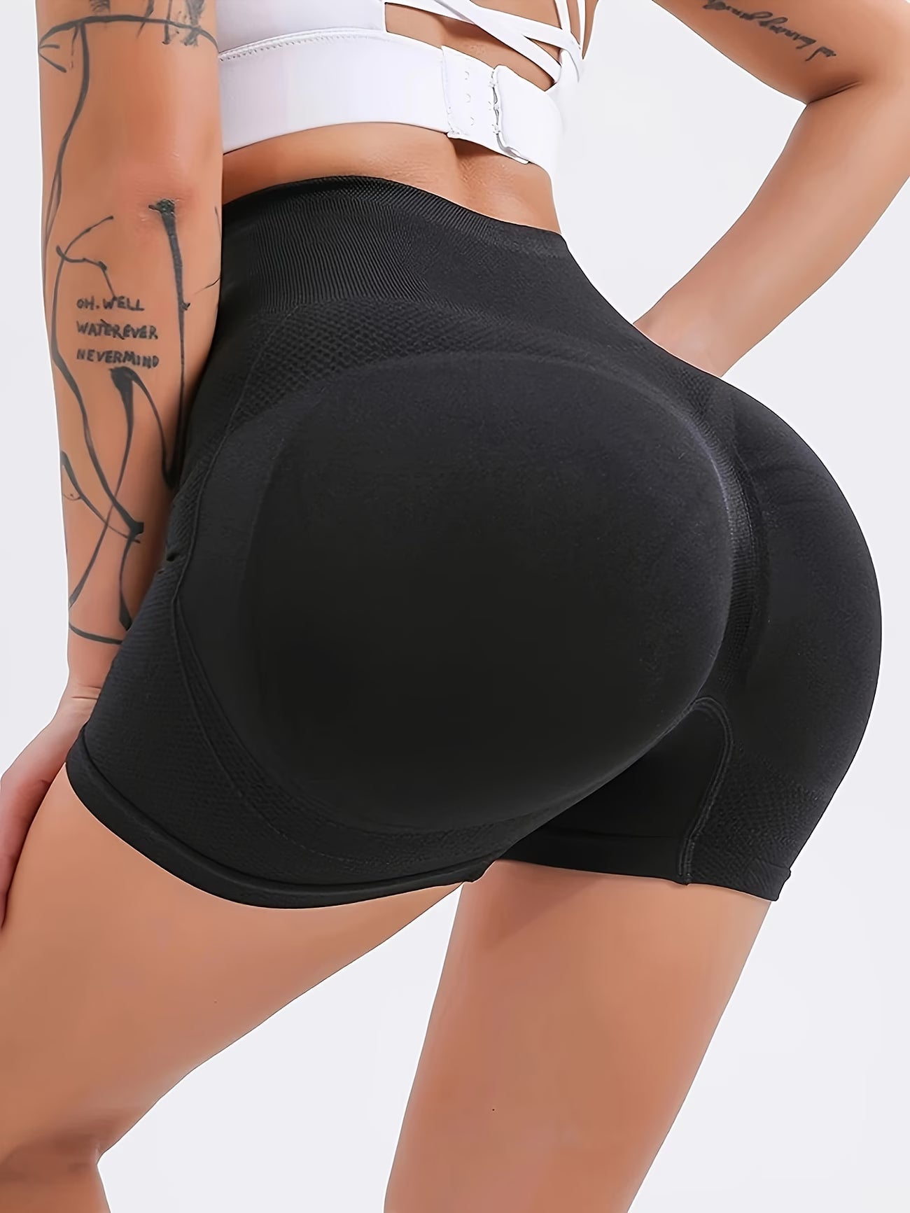 4pcs Women's High-Waisted Yoga Shorts - Tummy Control, Butt Lifting