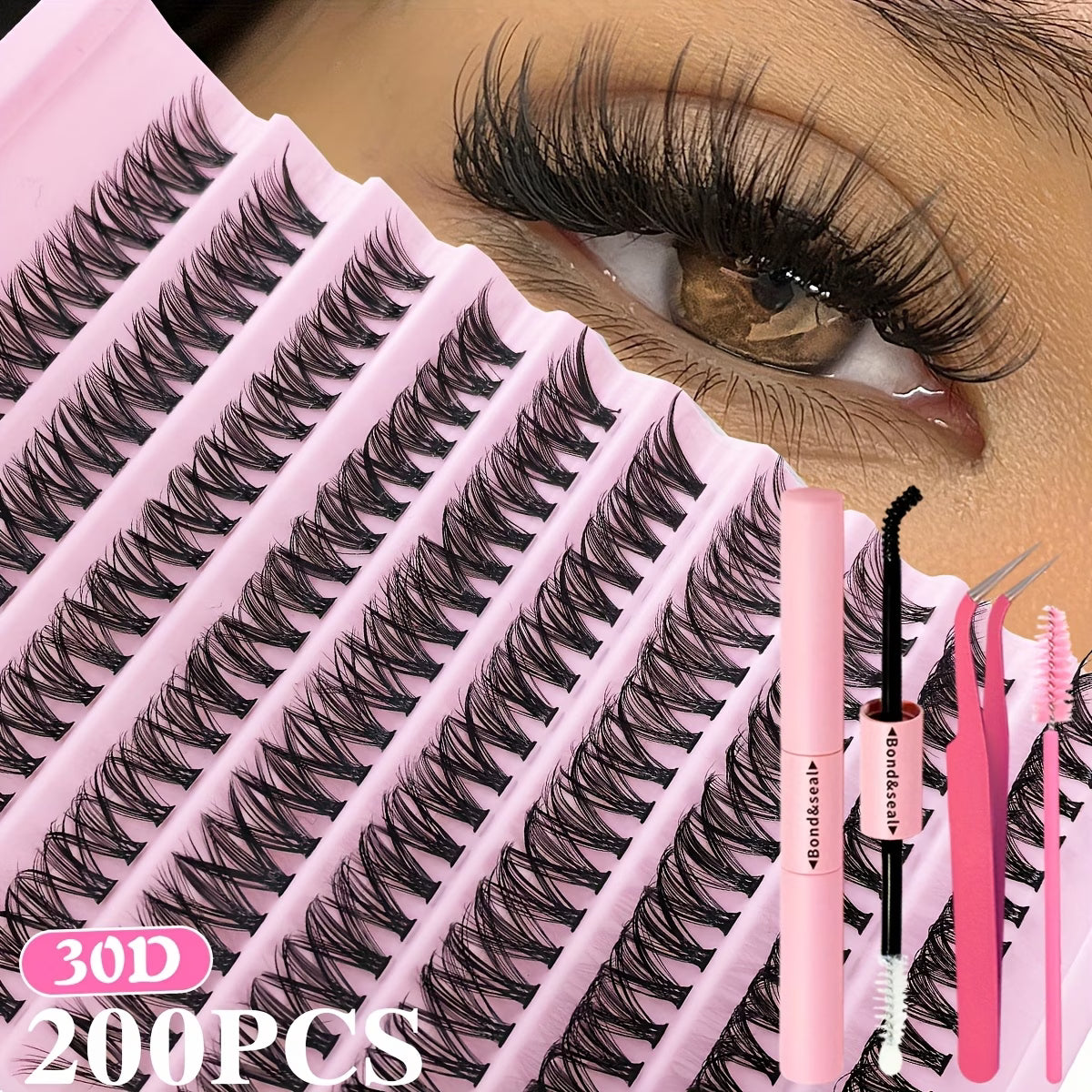 200pcs DIY Eyelash Extension Kit- Mixed Lengths 8-16mm