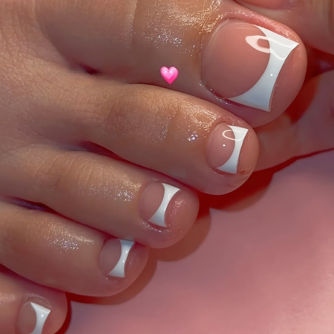 20pcs Short Square Simple Fashion Fake Toenails