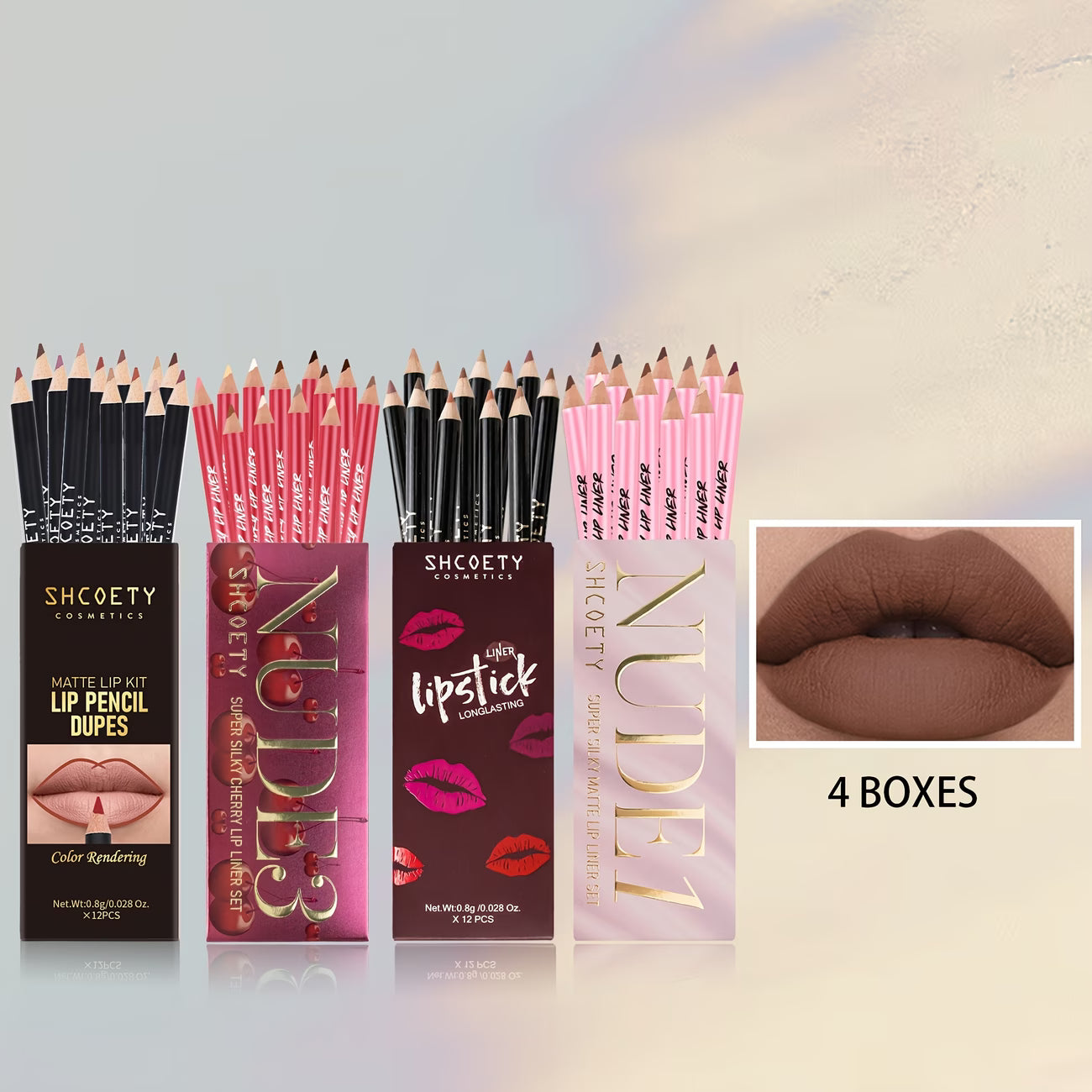 4 Boxes of Lip Liner Set