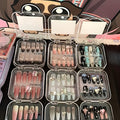 110pcs 11Boxes Nail Art Random Assortment, Short Nails, Medium-Long Nails, Long Nails, French-Style Nails, Almond Nails