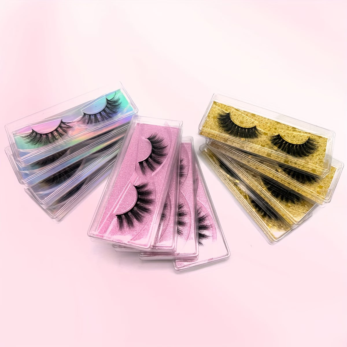 12 Pairs Wispy & Fluffy 3D False Eyelashes